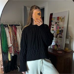 Black Cable Knit Zara Sweater